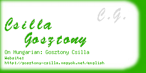 csilla gosztony business card